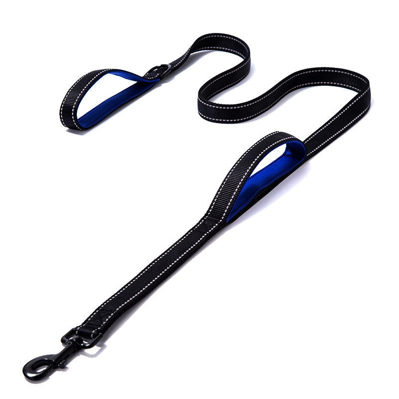 Reflective Nylon Double Thickened Dog Leash - Enhanced Visibility And Durability-6