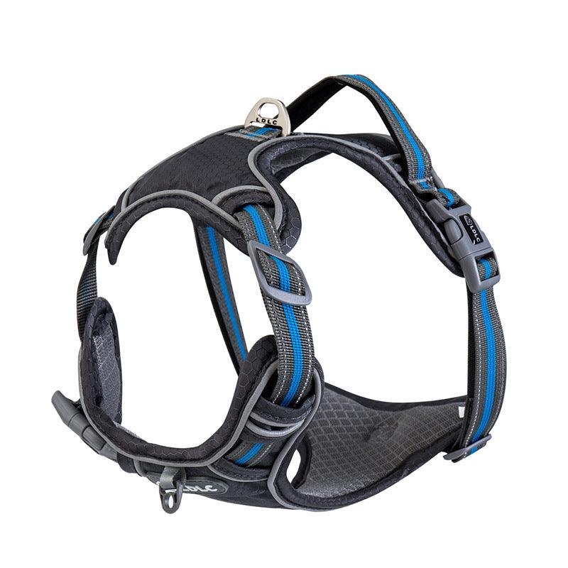 Explosive Red Adventure Dog Harness - Ultimate Safety And Comfort For Large Dogs-1