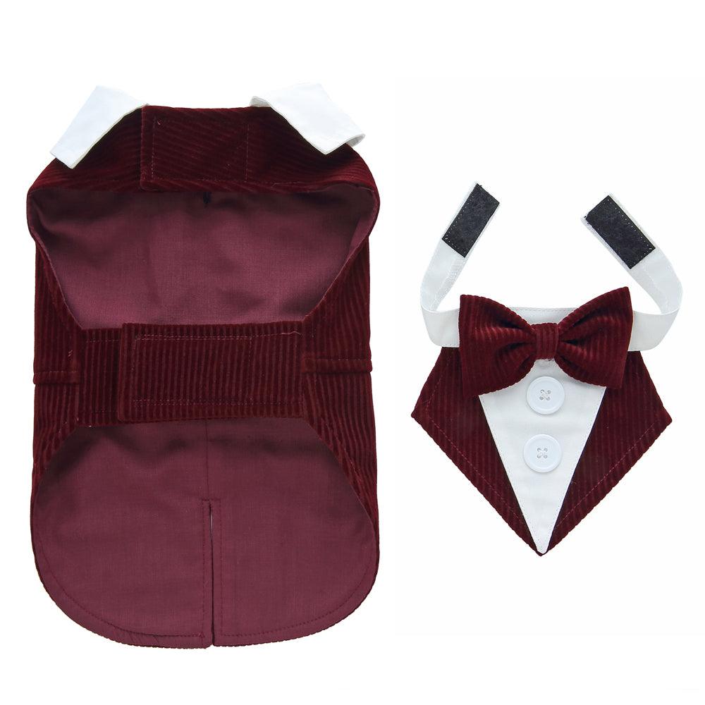 Elegant Canine Attire: Formal Dog Tuxedo Dress-5