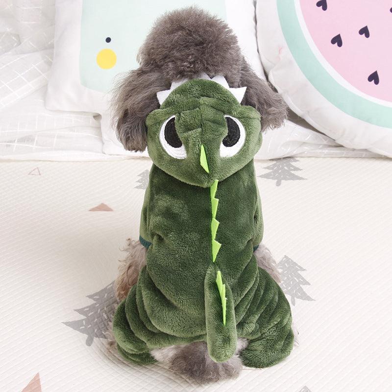 Transforming Dinosaur Pet Sweater: Stay Warm And Stylish!-4