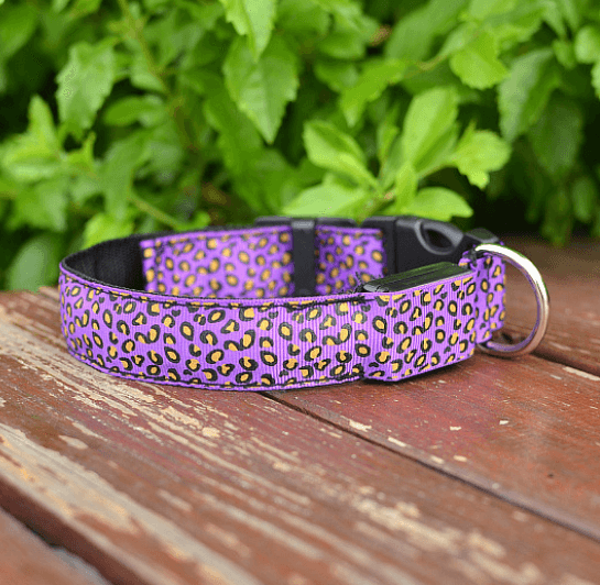 Leopard Glow-In-The-Dark Led Pet Collar: Keep Your Furry Friend Safe And Stylish!-5