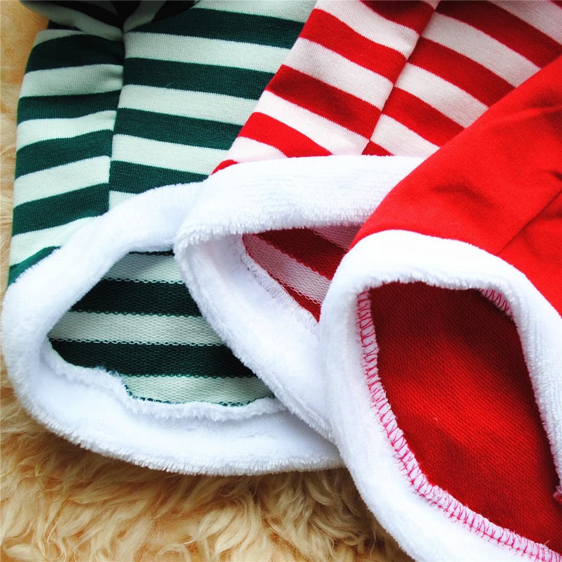 Festive Furry Border Christmas Dog Dress-2