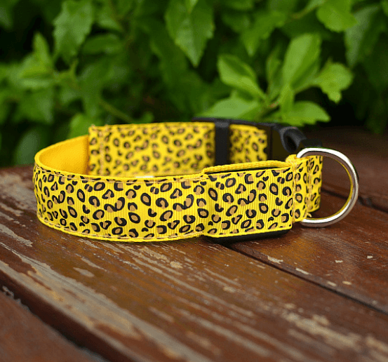 Leopard Glow-In-The-Dark Led Pet Collar: Keep Your Furry Friend Safe And Stylish!-6