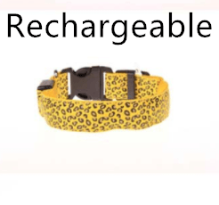 Leopard Glow-In-The-Dark Led Pet Collar: Keep Your Furry Friend Safe And Stylish!-1