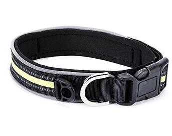 Reflective Grid Pattern Neoprene Pet Collars - Stylish Safety Accessories For Dogs And Cats-2