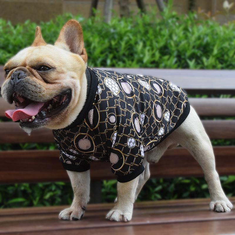 Personalized Pet Fashion: Customizable Bag Print Dog Clothes For Spring And Autumn-0