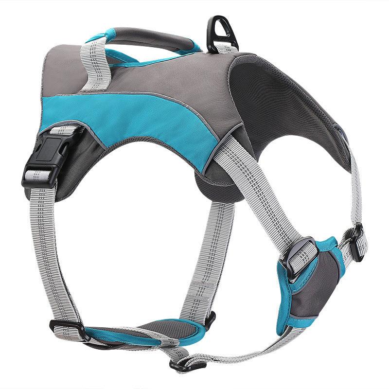 Reflective Chest Strap Dog Leash Set With Towing Rope-2