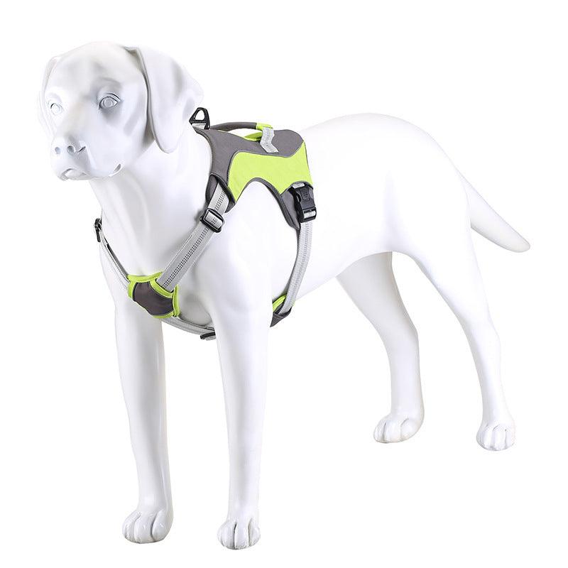 Reflective Chest Strap Dog Leash Set With Towing Rope-1