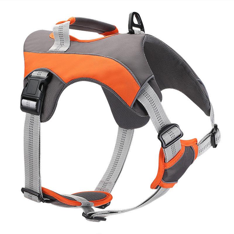 Reflective Chest Strap Dog Leash Set With Towing Rope-3