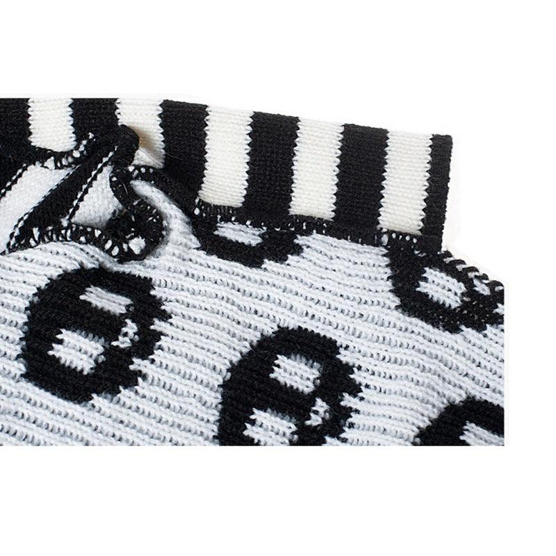 Skull Dog Halloween Sweater - Spooky Pet Fashion For All Seasons-1