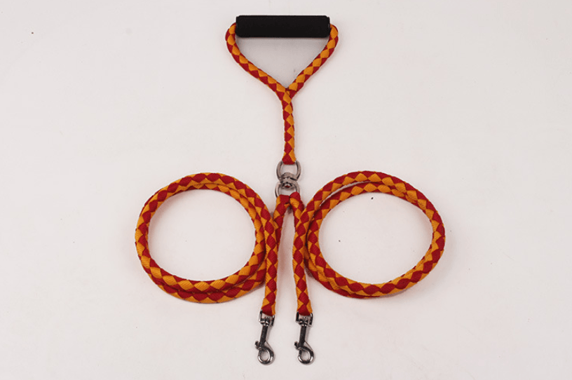 Double-Ended Hand-Knitted Braided Rope Dog Leash: The Ultimate Outdoor Companion-1