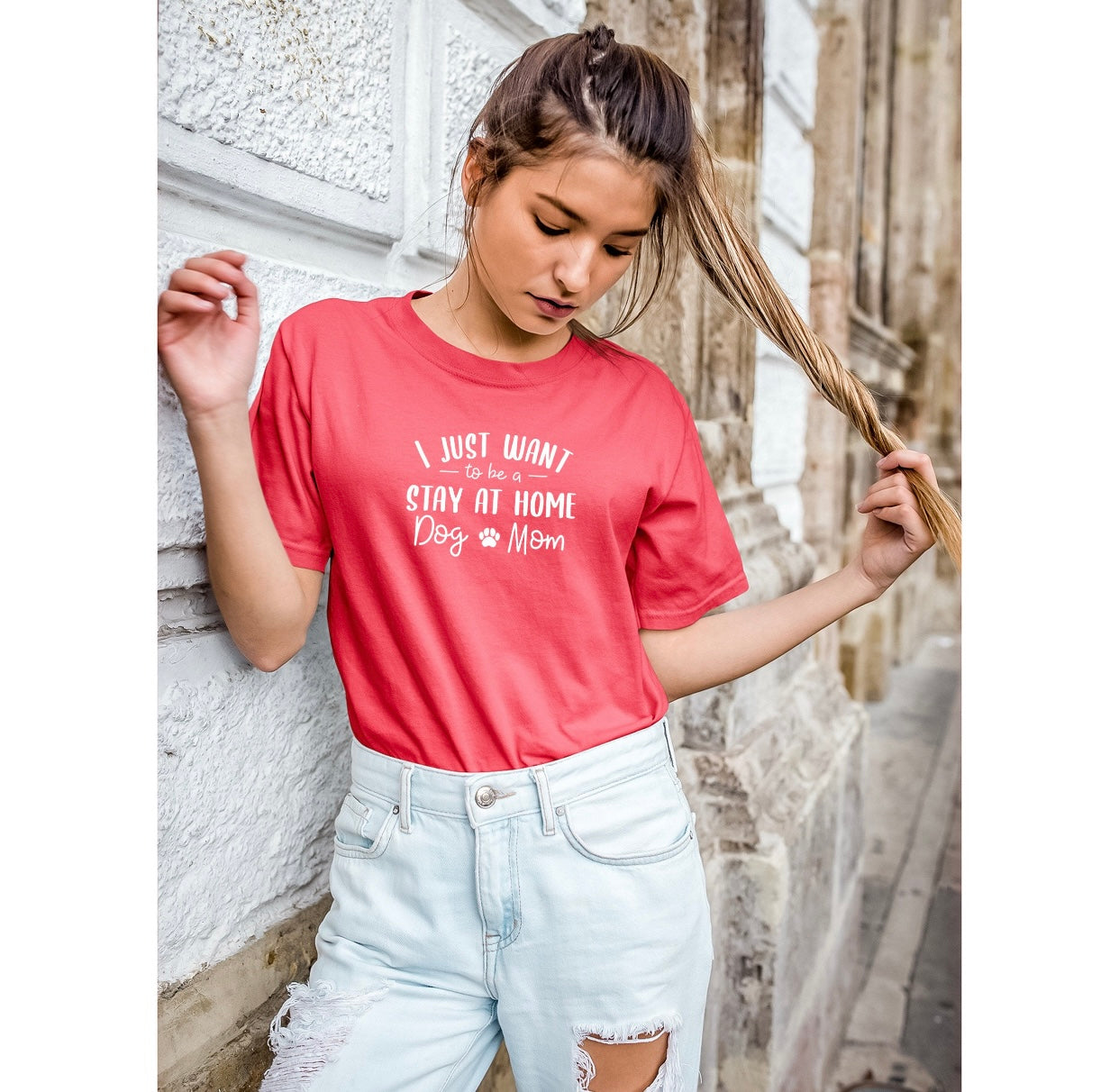 I Just Want To Be A Stay At Home Dog Mom-Dog Mama T shirt Gift For Dogs Lover Dog Mom Shirt -Dogs Mom Sweater - Dog Mom Gift -Dog Lover-3