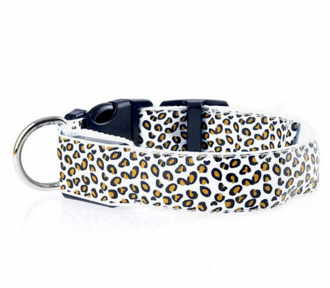 Leopard Glow-In-The-Dark Led Pet Collar: Keep Your Furry Friend Safe And Stylish!-3