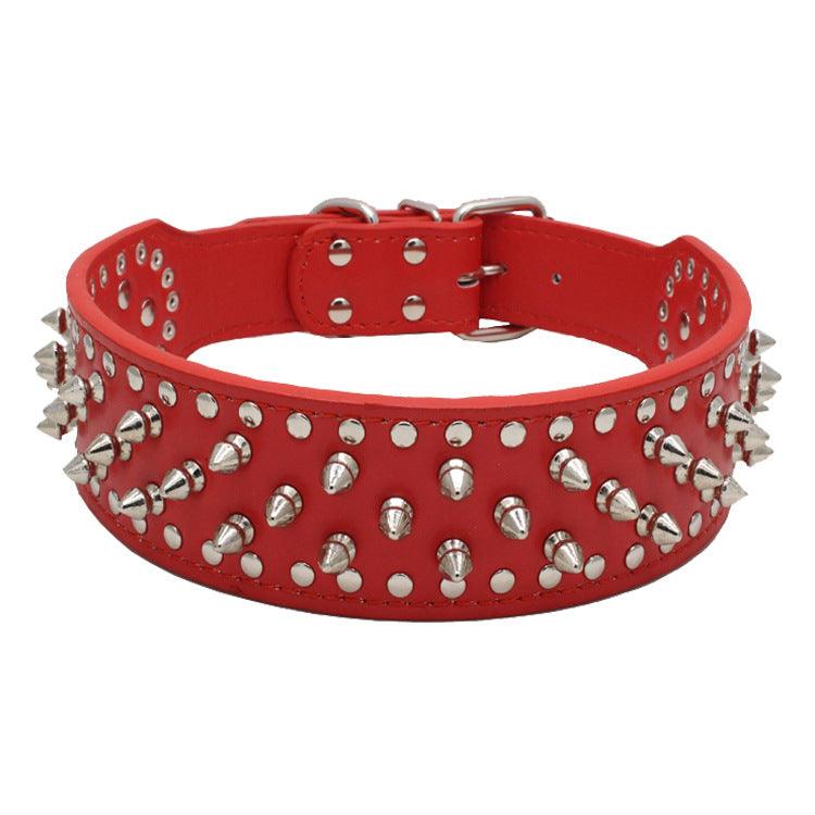 Rugged Rivet-Embellished Collar For Large Dogs-6