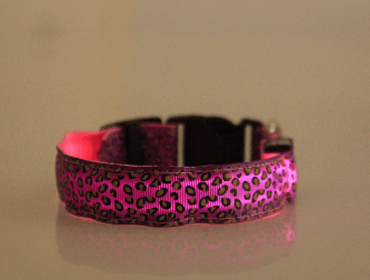 Leopard Glow-In-The-Dark Led Pet Collar: Keep Your Furry Friend Safe And Stylish!-4