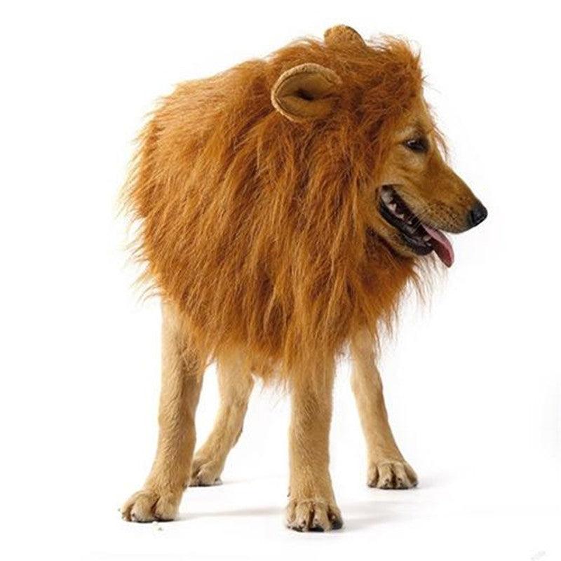 Lion King Pet Cosplay Costume: Winter Warm Wig For Cats And Dogs-3