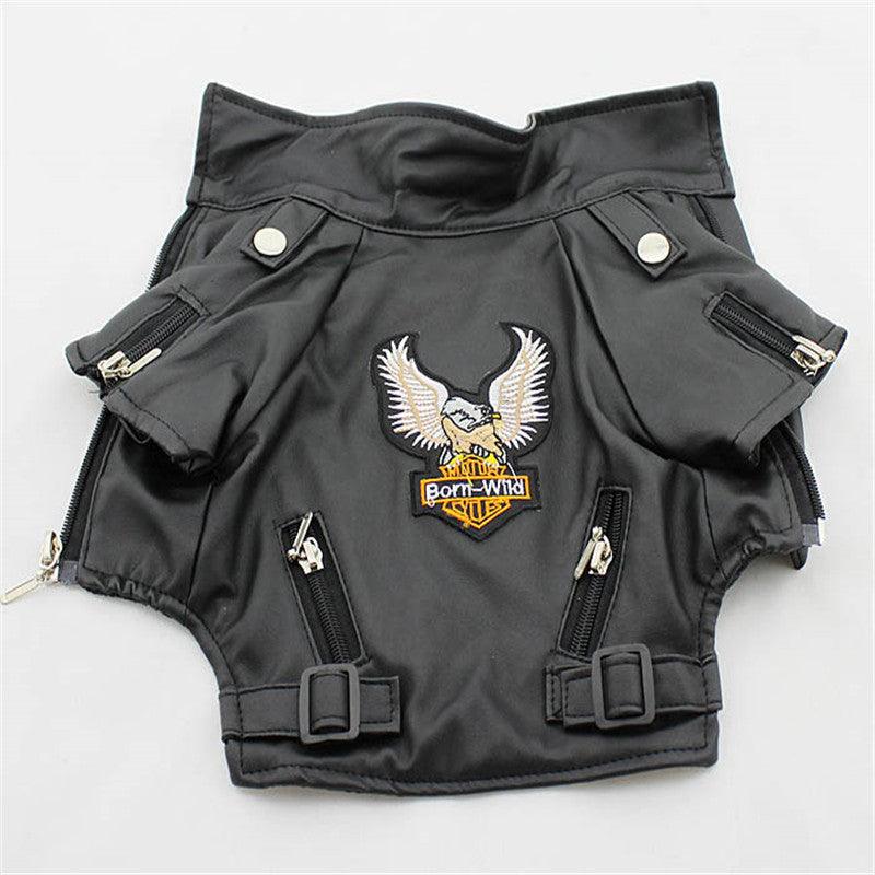 Luxury Leather Dog Coat - Chic And Stylish Pet Outerwear-4