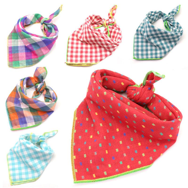 Fashionable Double Sided Cotton Pet Scarf-0