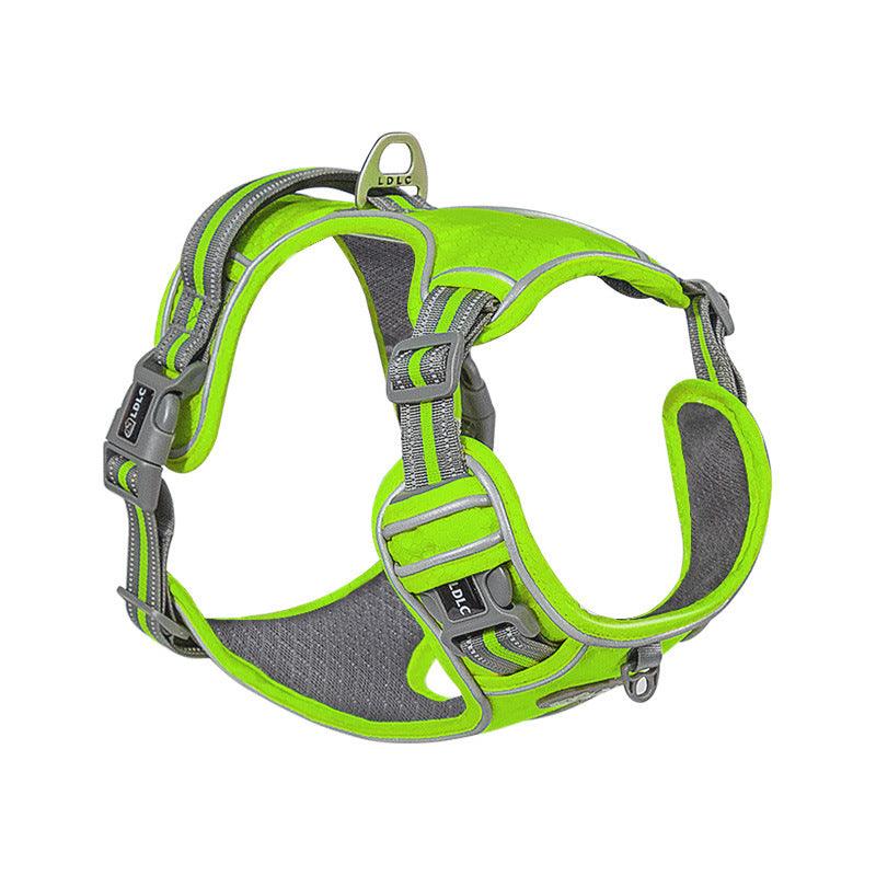 Explosive Red Adventure Dog Harness - Ultimate Safety And Comfort For Large Dogs-6