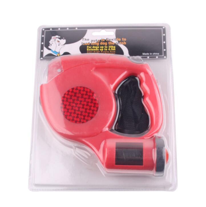 3-In-1 Illuminated Dog Leash With Retractable Garbage Bag-6