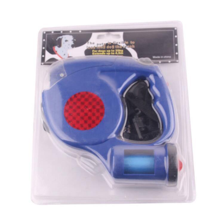 3-In-1 Illuminated Dog Leash With Retractable Garbage Bag-5