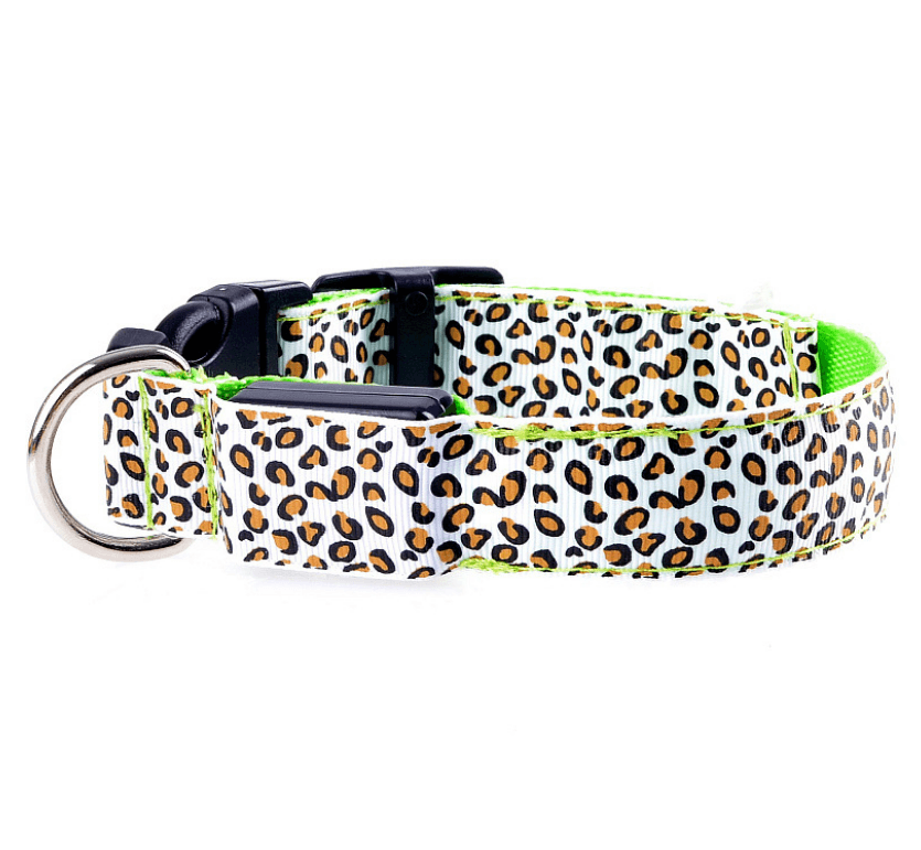 Leopard Glow-In-The-Dark Led Pet Collar: Keep Your Furry Friend Safe And Stylish!-9