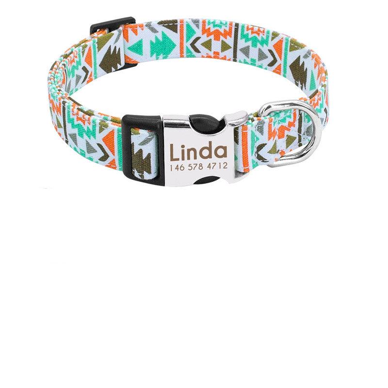 Reflective Wave Point Dog Collar: High Visibility, Adjustable, And Stylish-1