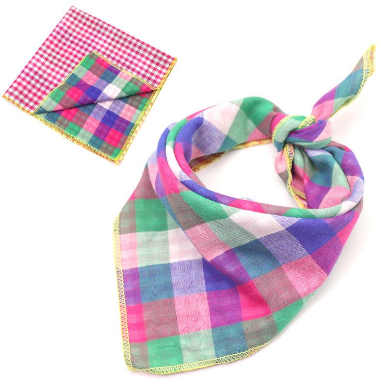 Fashionable Double Sided Cotton Pet Scarf-9