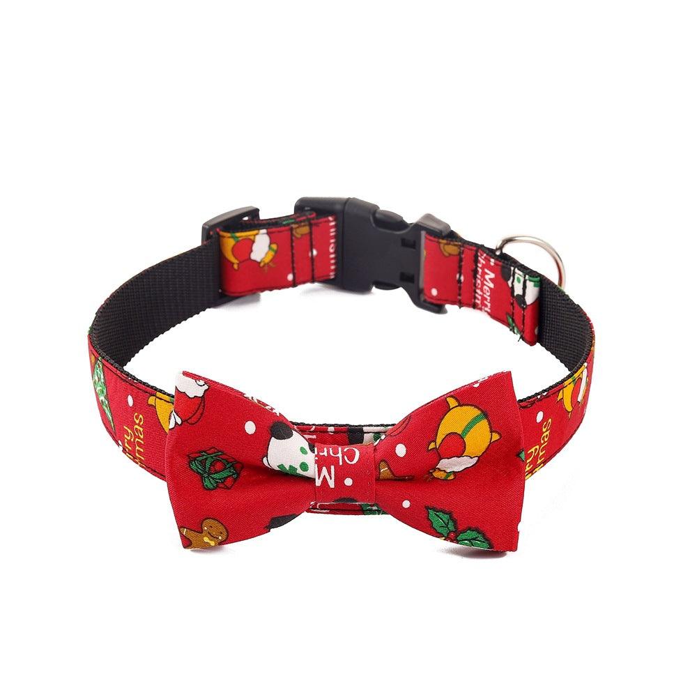 Festive Printed Christmas Dog Collar - Stylish Pet Accessory For The Holiday Season-1