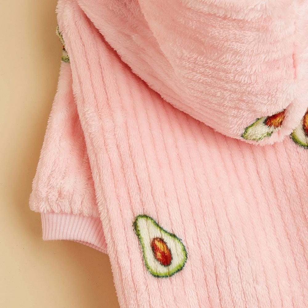 Fashionable Pet Avocado Print Hoodie For Cats And Dogs-1