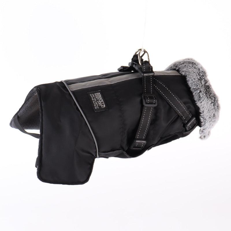 Pet Adventure All-Weather Reflective Jacket With Removable Fur Collar-6