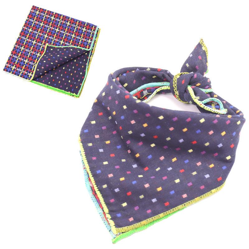 Fashionable Double Sided Cotton Pet Scarf-6