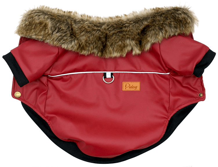 Luxury Fur-Trimmed Leather Jacket For Dogs-4