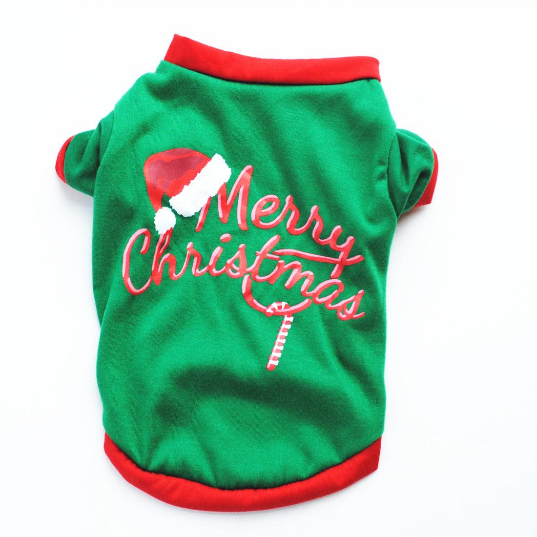 Festive Doggie Christmas Lights T-Shirt Vest-4