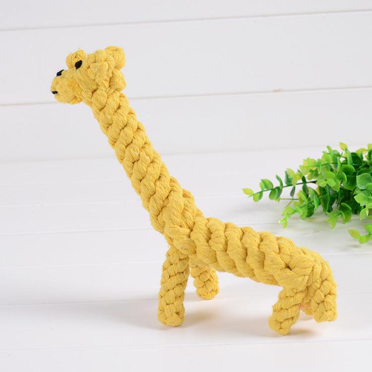 Giraffe Fun Bites: Wholesome Cotton Rope Toy For Small Dogs-4