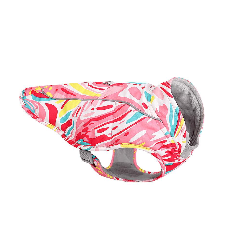 Reflective Waterproof Dog Jacket With Stylish Print Design-2