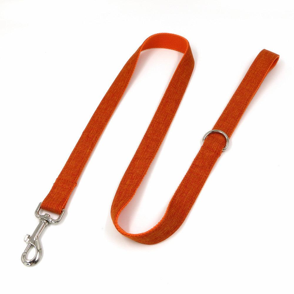 Pet Pals Orange Polyester Collar And Leash Set-2