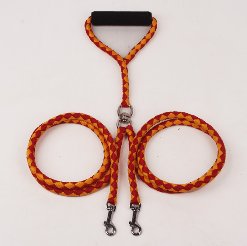 Double-Ended Hand-Knitted Braided Rope Dog Leash: The Ultimate Outdoor Companion-2