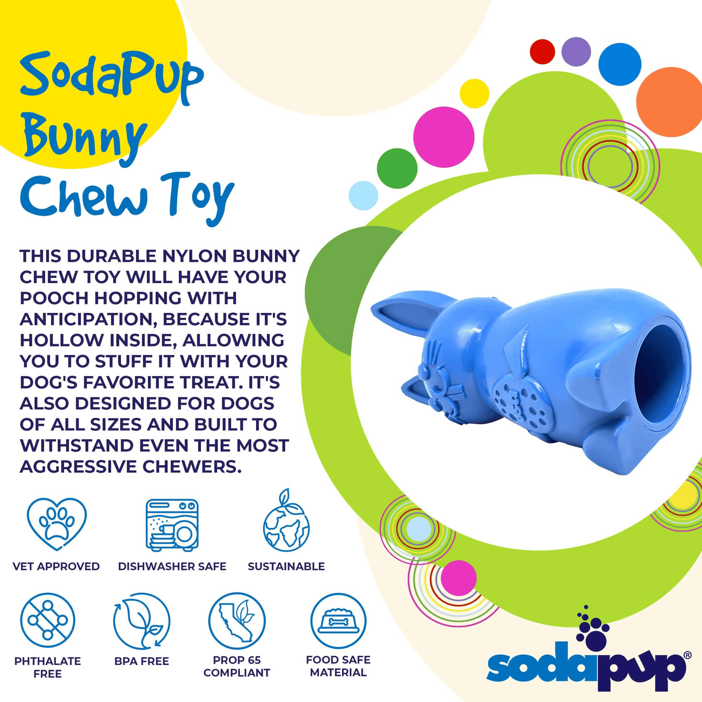 Durable Nylon Bunny Chew Toy for Aggressive Chewers-3