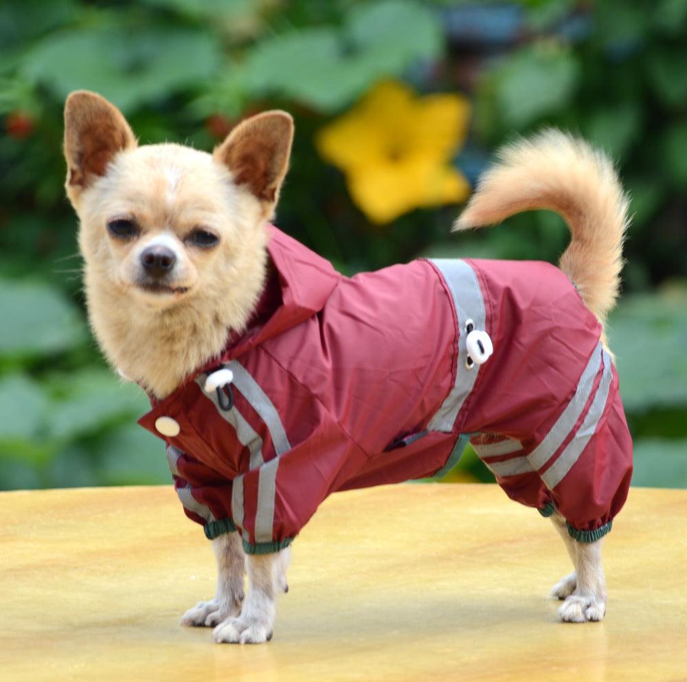 Waterproof Reflective Hoodie Dog Cat Raincoat - Keep Your Pet Dry And Stylish!-3