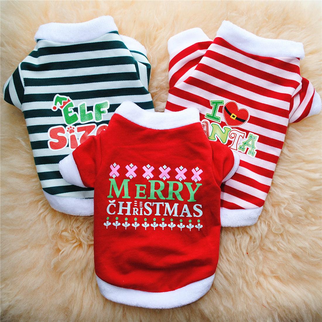 Festive Furry Border Christmas Dog Dress-1