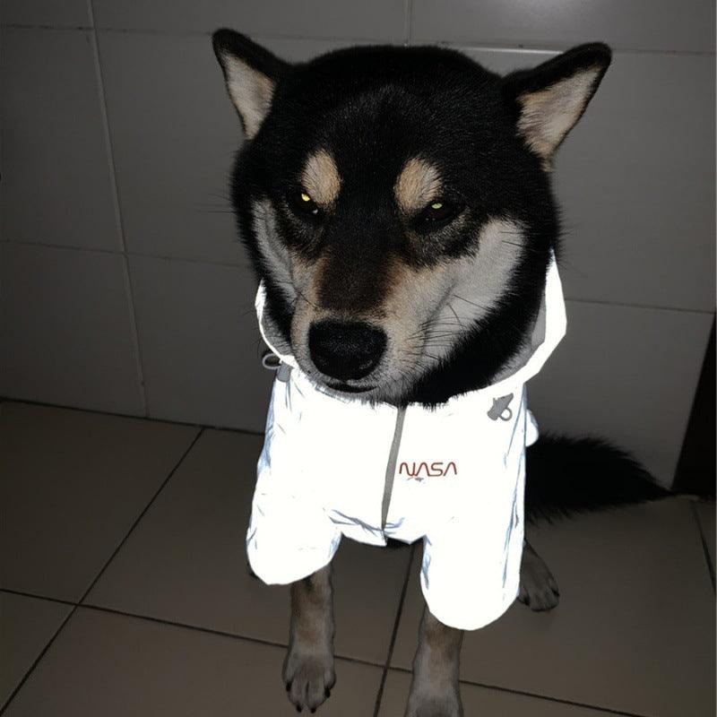 Tidestorm Reflective Space Suit Pet Raincoat-3