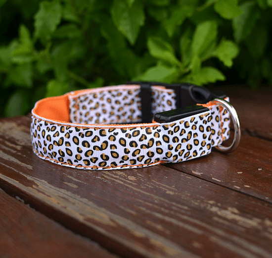 Leopard Glow-In-The-Dark Led Pet Collar: Keep Your Furry Friend Safe And Stylish!-7