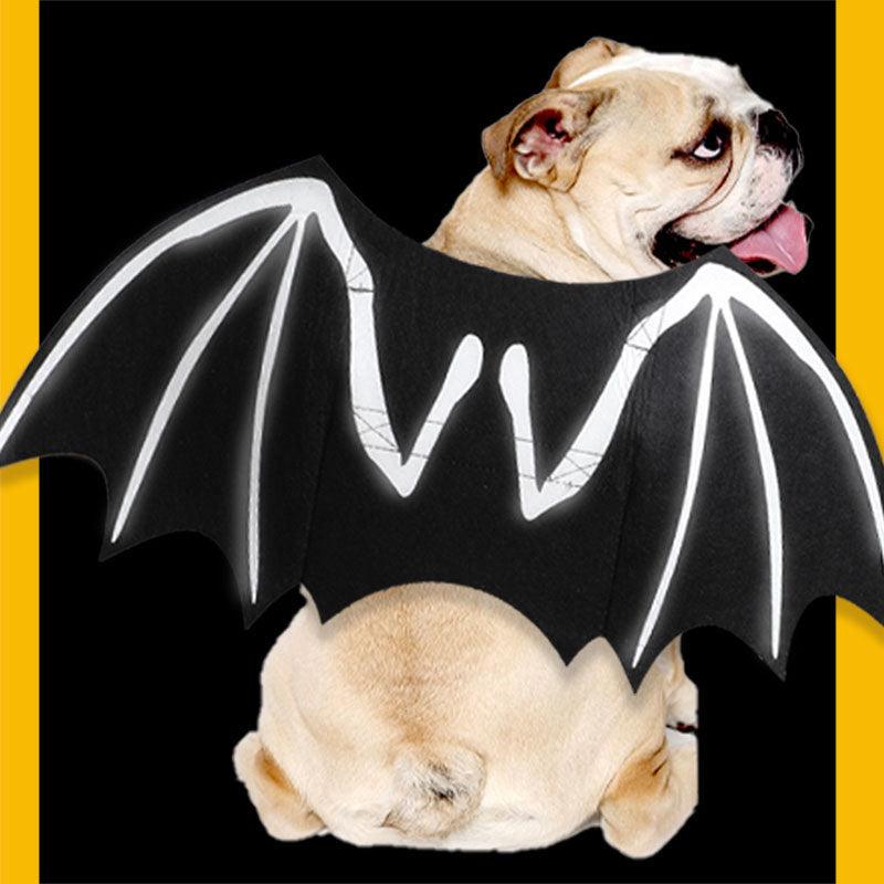 Luminous Bat Wings Dog Costume - Transform Your Pup Into A Mysterious Creature!-0