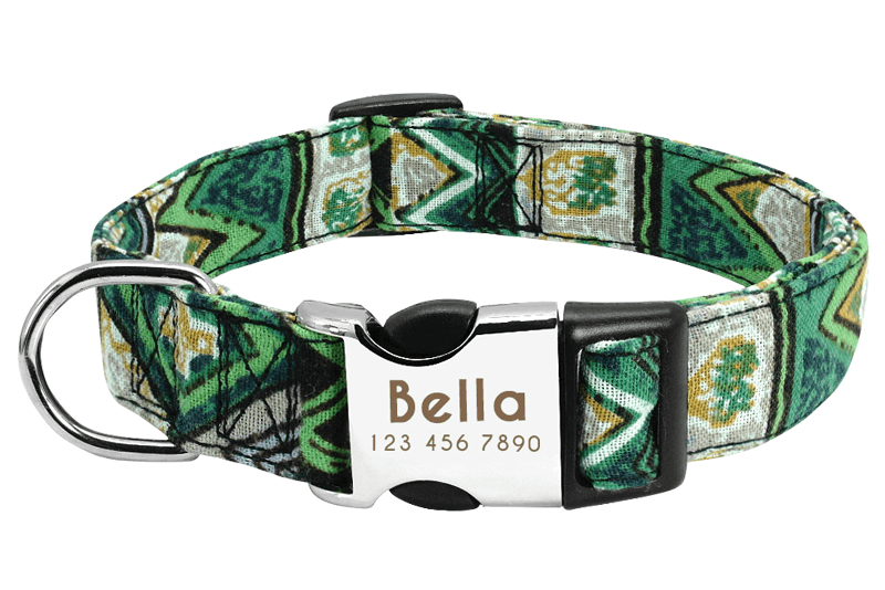 Reflective Wave Point Dog Collar: High Visibility, Adjustable, And Stylish-3