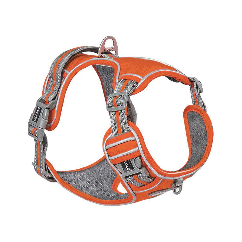 Explosive Red Adventure Dog Harness - Ultimate Safety And Comfort For Large Dogs-4