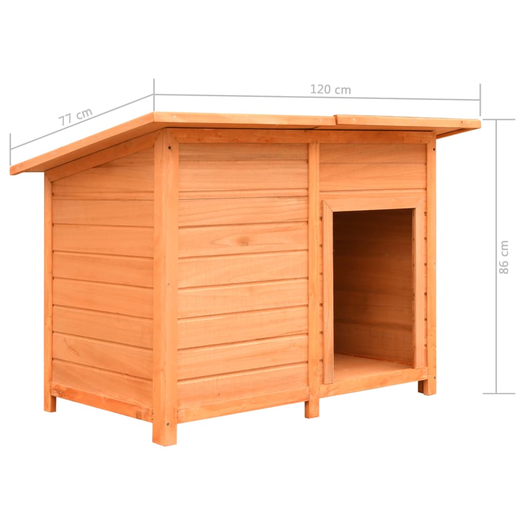 vidaXL Dog Cage Solid Pine & Fir Wood 47.2"x30.3"x33.9"-1