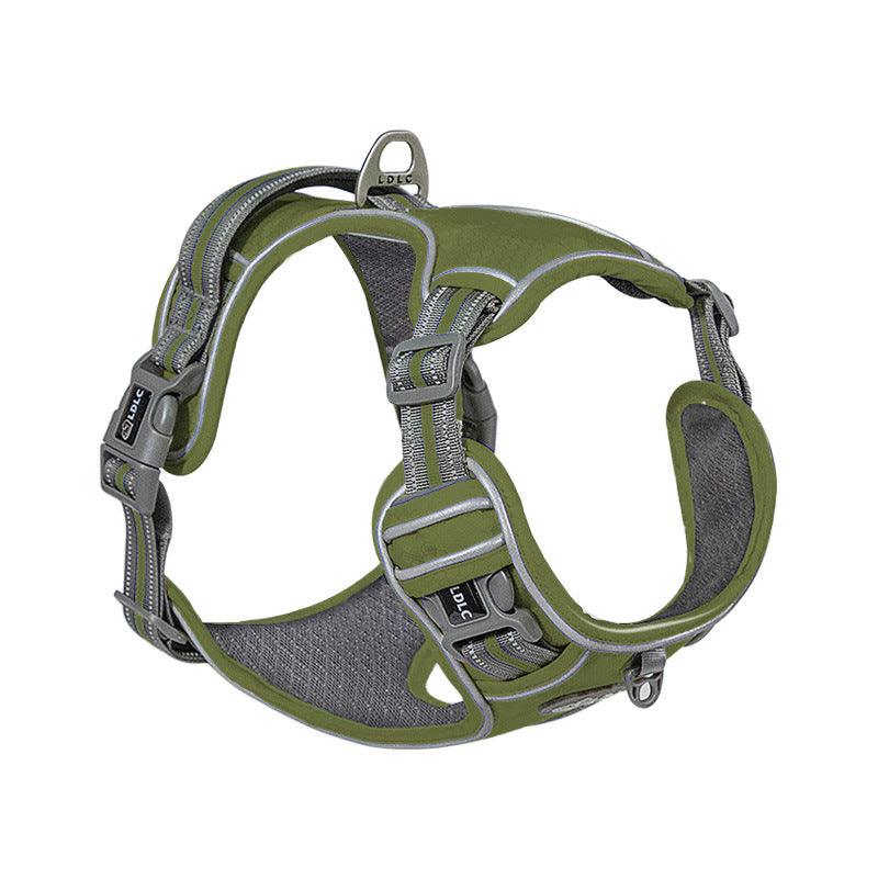 Explosive Red Adventure Dog Harness - Ultimate Safety And Comfort For Large Dogs-7
