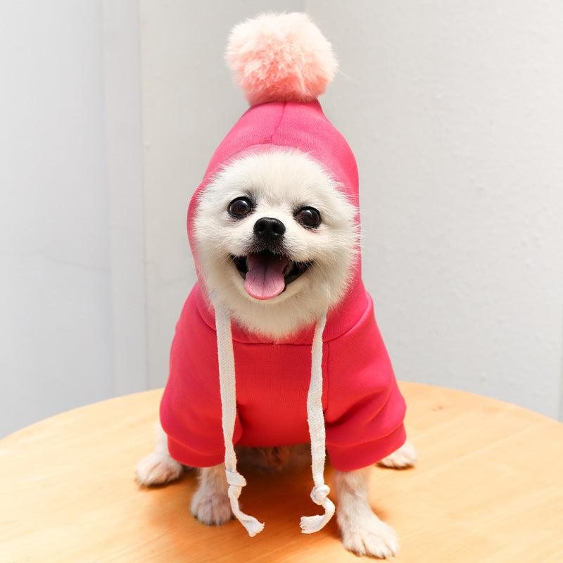 Luxury Green Fleece Dog Hoodie - Stylish Two-Legged Outfit For Autumn And Winter-5
