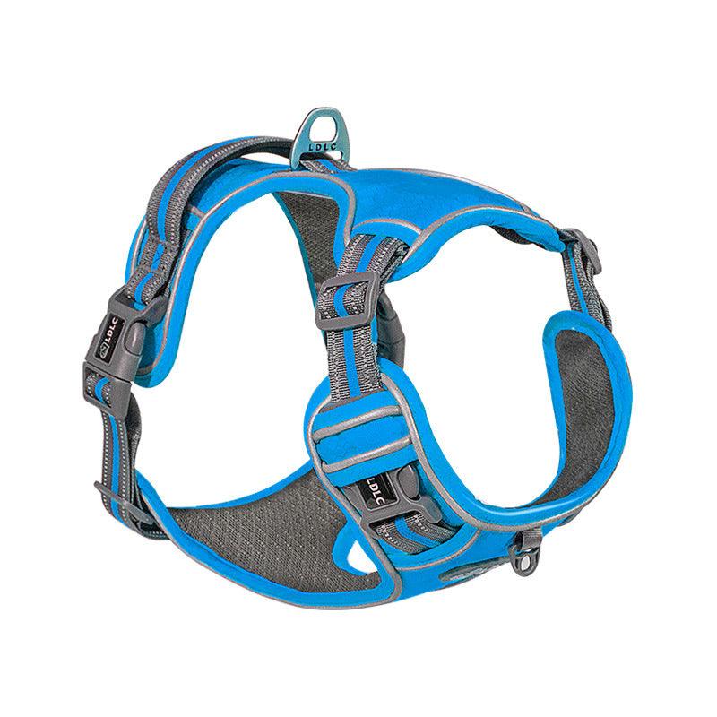Explosive Red Adventure Dog Harness - Ultimate Safety And Comfort For Large Dogs-3